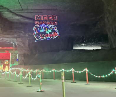 welcome to lights under louisville sign